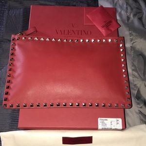 Valentino rock stud clutch